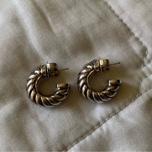 David Yurman Sculpted Cable Shrimp Earrings